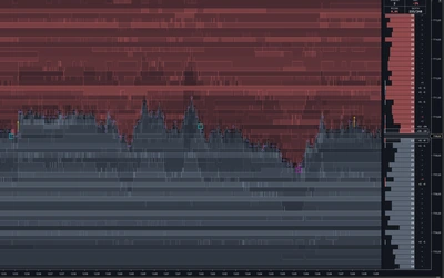The same twenty minutes of liquidity in muted steel — every colour and opacity is configurable
