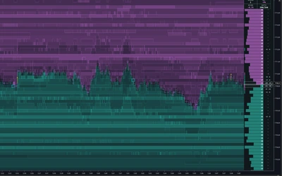 The same twenty minutes of liquidity in teal and magenta — every colour and opacity is configurable